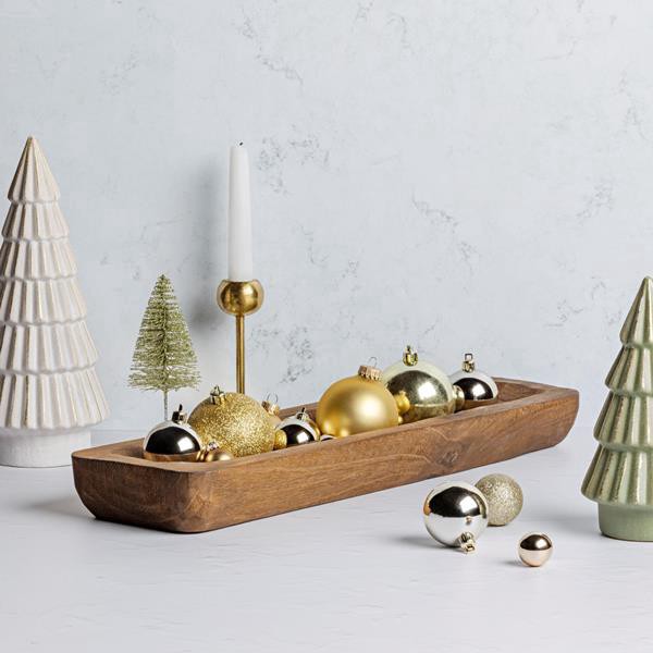 slide 1 of 1, Decorative Paulownia Wood Dough Bowl, 1 ct