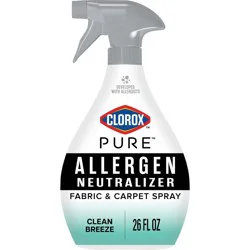 Clorox PURE Allergen Neutralizer Fabric & Carpet Spray Air Fresheners Clean Breeze - 26oz: Non-Toxic, Liquid Spray