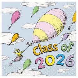 Dr. Seuss Graduation 40ct Lunch Napkins Class of 2026