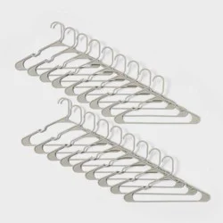 18pk Plastic Hangers Gray - Brightroom™