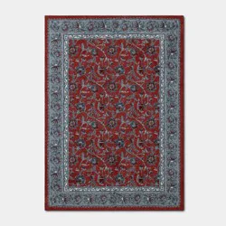5'x7' Americana Floral Area Rug Red/Blue - Threshold™