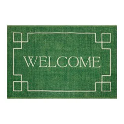 24"x36" Boxwood Welcome Accent Rug Green