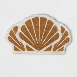 18"x30" Shells Coir Doormat Natural/White - Sun Squad™