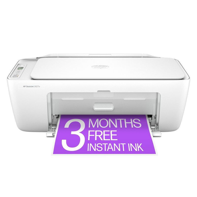 slide 1 of 13, HP Inc. HP DeskJet 2825e Wireless All-in-One Color Printer, Scanner, Copier with 3 Months Free Instant Ink (6W7F4A), 1 ct