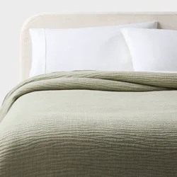 Full/Queen Matelasse Gauze Quilt Light Green - Threshold™