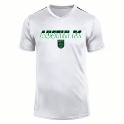 MLS Austin FC Men's White Short Sleeve V-Neck Impact T-Shirt - M
