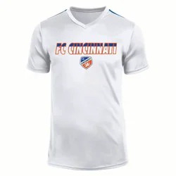 MLS FC Cincinnati Men's White Short Sleeve V-Neck Impact T-Shirt - L