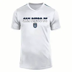 MLS San Diego FC Men's White Short Sleeve V-Neck Impact T-Shirt - M