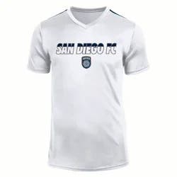 MLS San Diego FC Men's White Short Sleeve V-Neck Impact T-Shirt - XXL