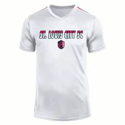 MLS St. Louis City Men's White Short Sleeve V-Neck Impact T-Shirt - M