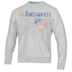 MLS FC Cincinnati Adult Ash Gray Crew Neck Fleece Sweatshirt - M