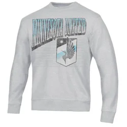 MLS Minnesota United FC Adult Ash Gray Crew Neck Fleece Sweatshirt - XL