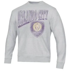 MLS Orlando City SC Adult Ash Gray Crew Neck Fleece Sweatshirt - S