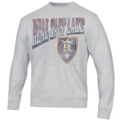 MLS Real Salt Lake Adult Ash Gray Crew Neck Fleece Sweatshirt - S