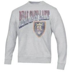 MLS Real Salt Lake Adult Ash Gray Crew Neck Fleece Sweatshirt - S