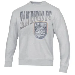 MLS San Diego FC Adult Ash Gray Crew Neck Fleece Sweatshirt - L