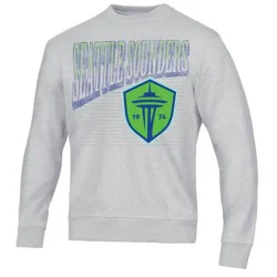 MLS Seattle Sounders Adult Ash Gray Crew Neck Fleece Sweatshirt - M