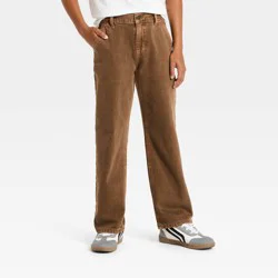 Boys' Mid-Rise Relaxed Fit Carpenter Jeans - art class™ Brown 12