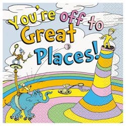 Dr. Seuss Graduation 40ct Lunch Napkins You're Off To Great Places