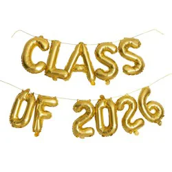 Bonjour Fete Class of 2026 Graduation Balloon Banner