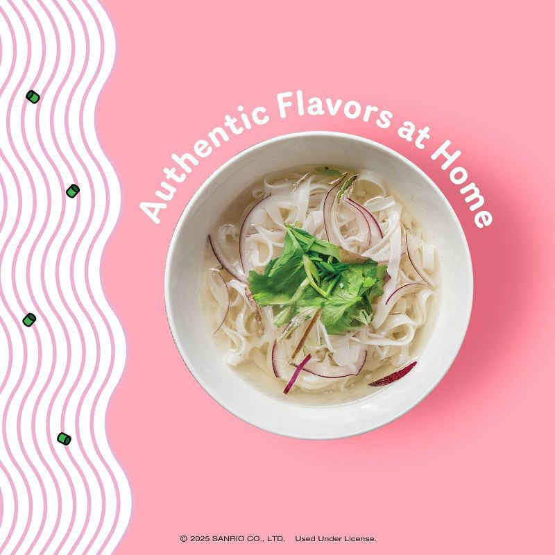 slide 5 of 6, A-Sha Foods USA Gluten Free Hello Kitty My Melody Chicken Lemongrass Flavored Pho Rice Noodle Soup - 2oz, 2 oz