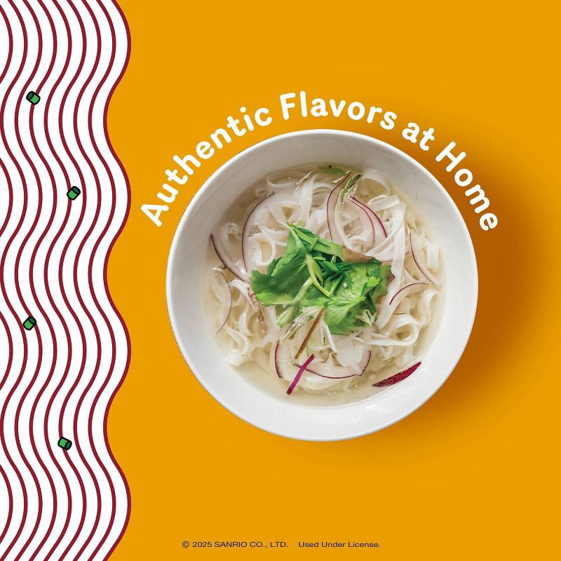 slide 5 of 6, A-Sha Foods USA Gluten Free Hello Kitty Kuromi Spicy Beef Flavored Pho Rice Noodle Soup - 2oz, 2 oz