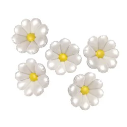 Minnidip 5ct Balloon Garland: Flower in White Pearl