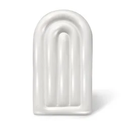 Minnidip Balloon Garland 6ft Fluted Arch in White Pearl