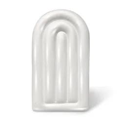 Minnidip Balloon Garland 6ft Fluted Arch in White Pearl