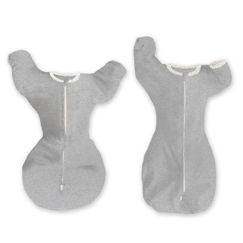 slide 1 of 11, SwaddleDesigns Baby Transitional Swaddle Sack, Arms Up Elbow Length Sleeve Wearable Blanket - Heathered Gray - 3-6m, 1 ct