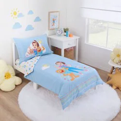 NoJo Ms. Rachel & Friends Toddler Sheet Set - 4pc: Classic Patterns, Knitted Fabric, Standard Crib/Toddler Size