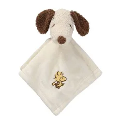Bedtime Originals My Little Snoopy Embroidered Security Blanket - Lovey: Fleece, 12"x12", Animal Theme