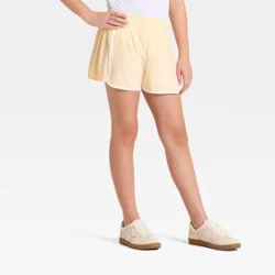Girls' Active Side Pleated Shorts - All In Motion™ Yellow L