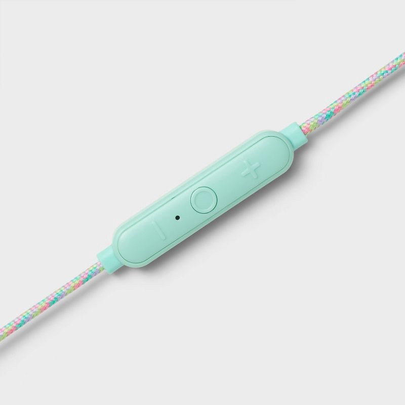 Disco Hearts Wave Wired Headphones White/Teal - Roller Rabbit x