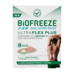 Biofreeze UltraFlex Lidocaine + Menthol Patches - 4ct