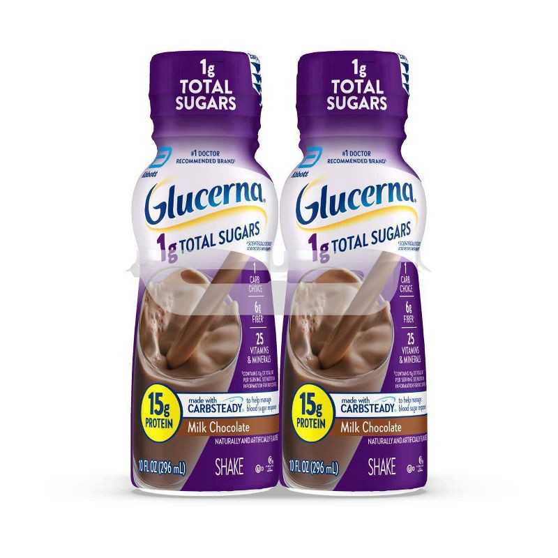 slide 1 of 10, Glucerna Milk Chocolate 1Gram Total Sugar Meal Replacement Drink - 4pk/40 fl oz, 4 ct, 40 fl oz