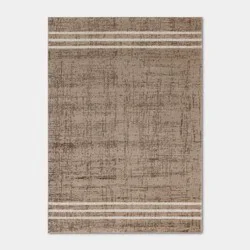 5'x7' American Roots Border Striped Area Rug Canyon Cream/Taupe - Threshold™