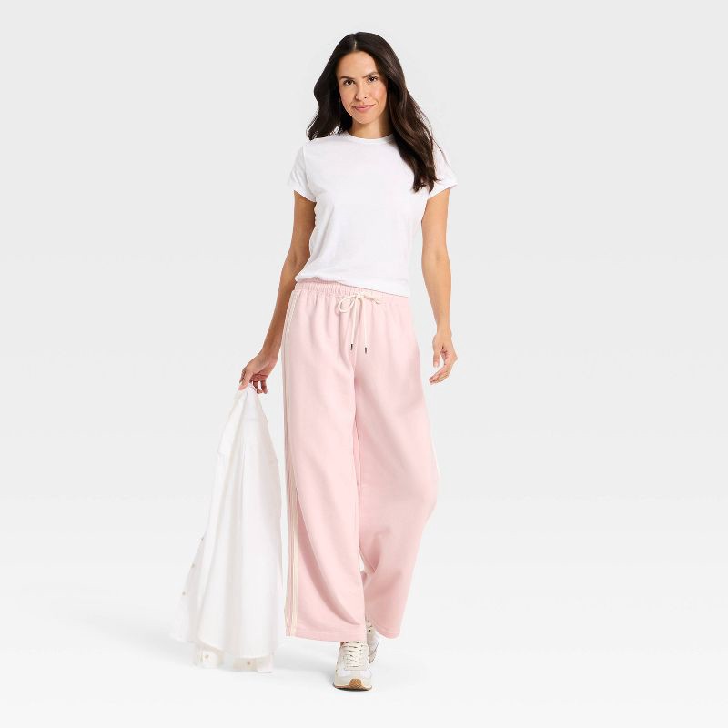 slide 3 of 3, Women's Mid-Rise Straight Leg Track Sweatpants - Universal Thread™ Light Pink M, 1 ct