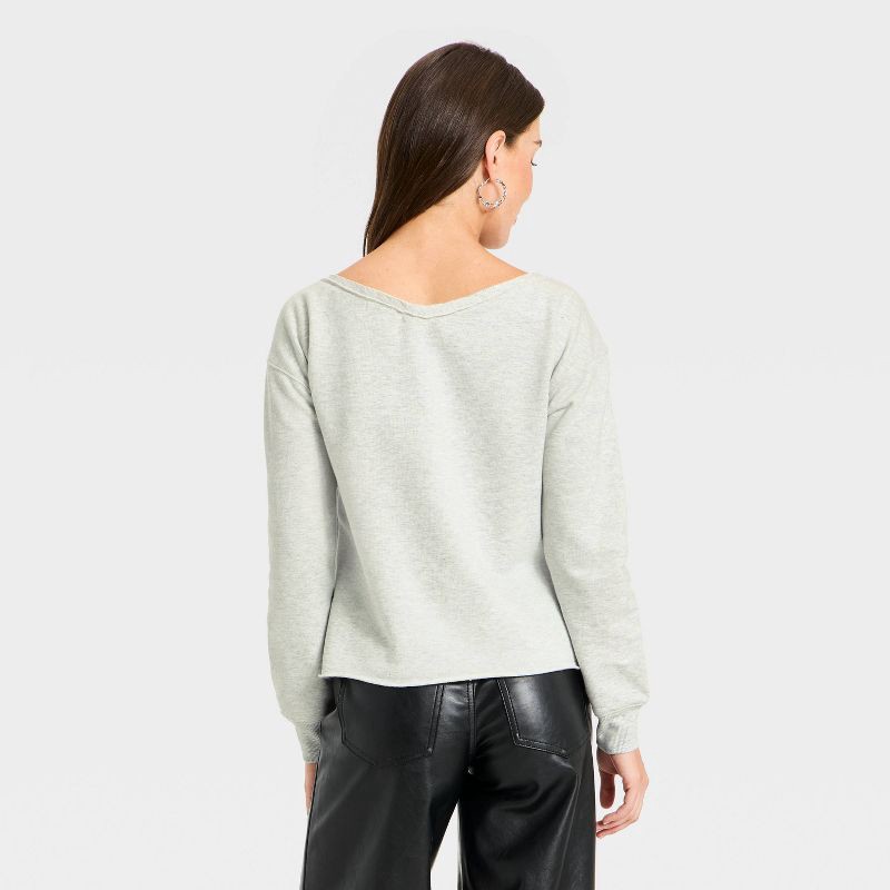 slide 2 of 3, Women's Oversized Sweatshirt - Universal Thread™ Heather Gray M, 1 ct