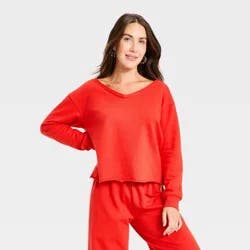 Women's Oversized Sweatshirt - Universal Thread™ Red M
