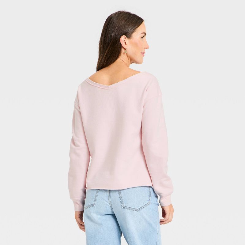 slide 2 of 3, Women's Oversized Sweatshirt - Universal Thread™ Light Pink S, 1 ct