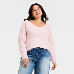 Women's Oversized Sweatshirt - Universal Thread™ Light Pink XXL