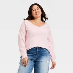Women's Oversized Sweatshirt - Universal Thread™ Light Pink XXL