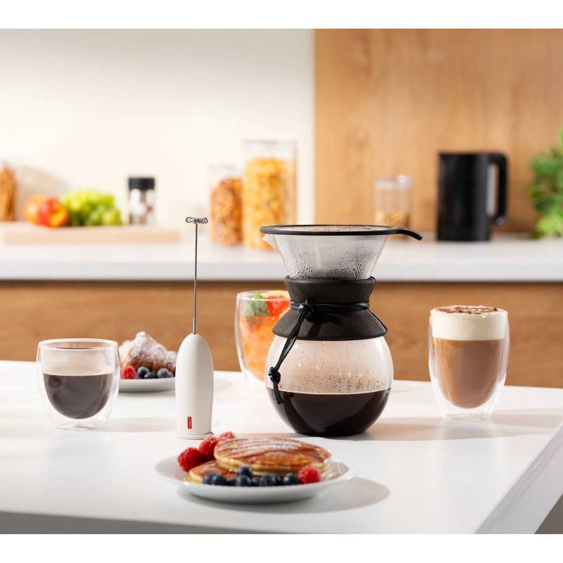 slide 3 of 4, Bodum Schiuma Milk Frother - White, 1 ct