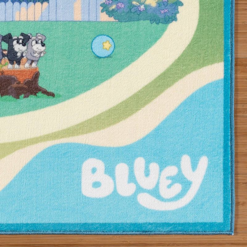 slide 2 of 6, 4'x5'9" Bluey Woven Area Rug, 1 ct