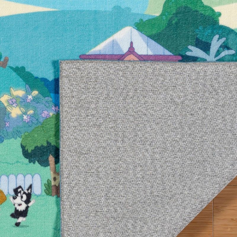 slide 3 of 6, 4'x5'9" Bluey Woven Area Rug, 1 ct