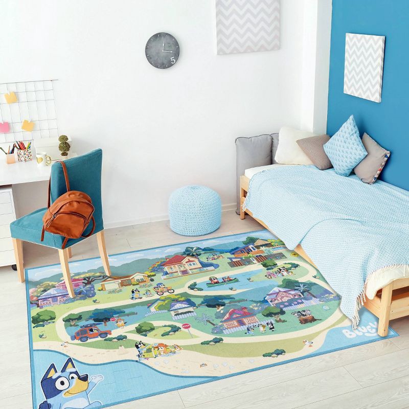 slide 4 of 6, 4'x5'9" Bluey Woven Area Rug, 1 ct