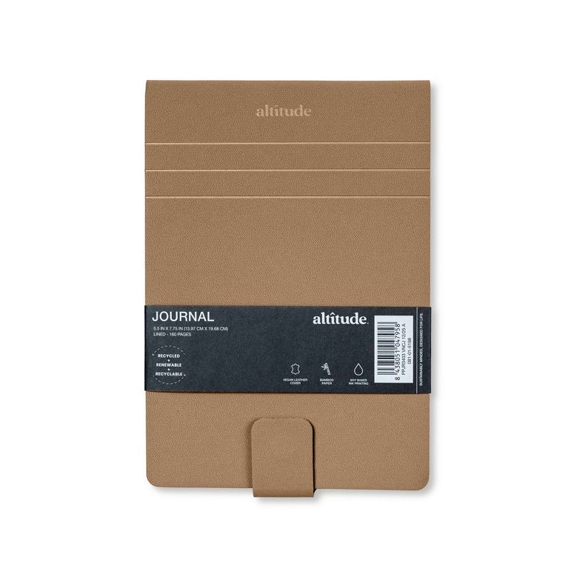 slide 1 of 3, Altitude 160pg Lined Journal 5.5"x 7.75" with Magnetic Closure - Earth Brown, 1 ct
