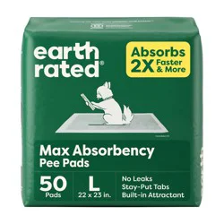 Earth Rated Green Tea Scented Odor Control and Disposable Dog Training Pads - 50ct