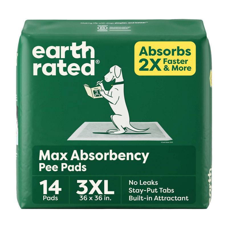 slide 1 of 11, Earth Rated Green Tea Scented Odor Control and Disposable Dog Training Pads - 14ct, 14 ct